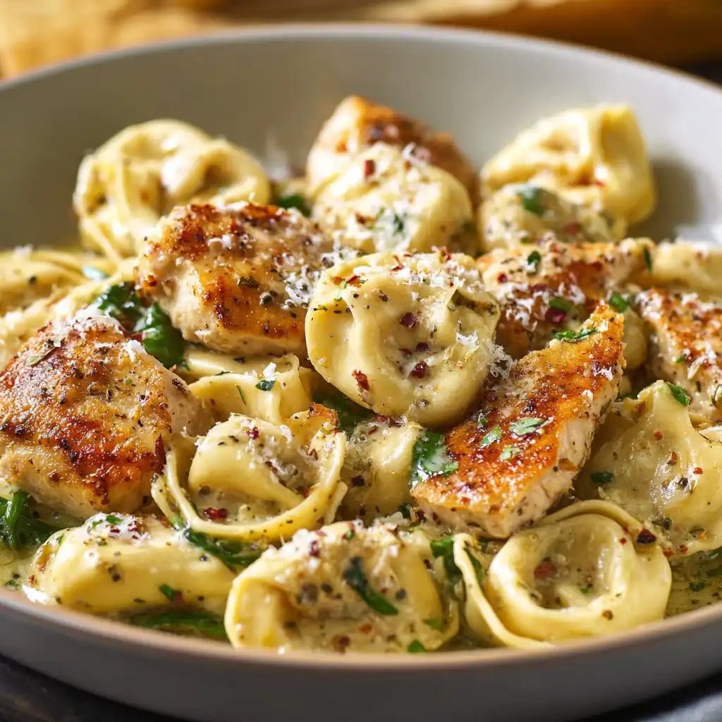 Garlic Parmesan Chicken Tortellini
