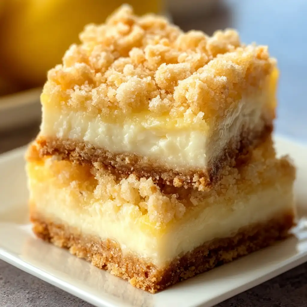 Lemon Cheesecake Crumb Bars