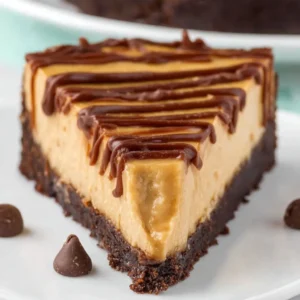 Brownie Bottom Peanut Butter Cheesecake