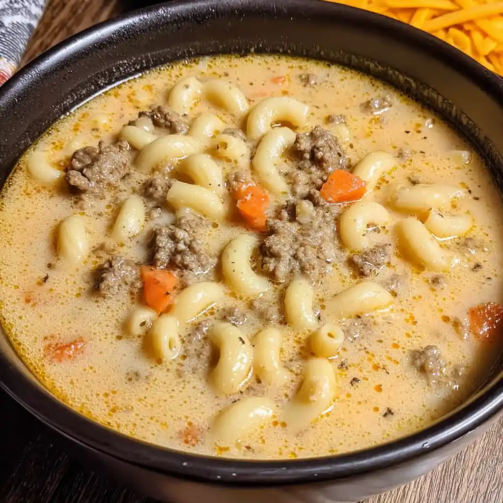 cheeseburger macaroni soup