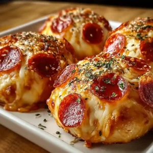 Cheesy Pepperoni Pizza Bombs