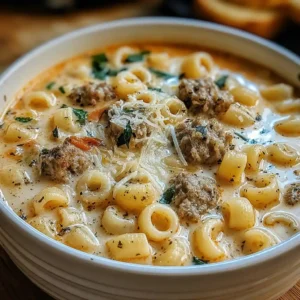 Creamy Parmesan Italian Sausage Soup