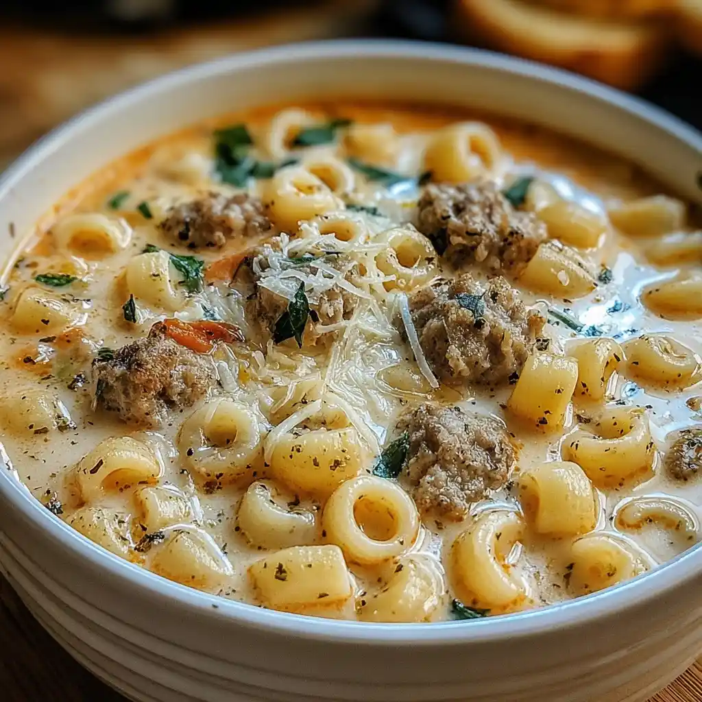 Creamy Parmesan Italian Sausage Soup