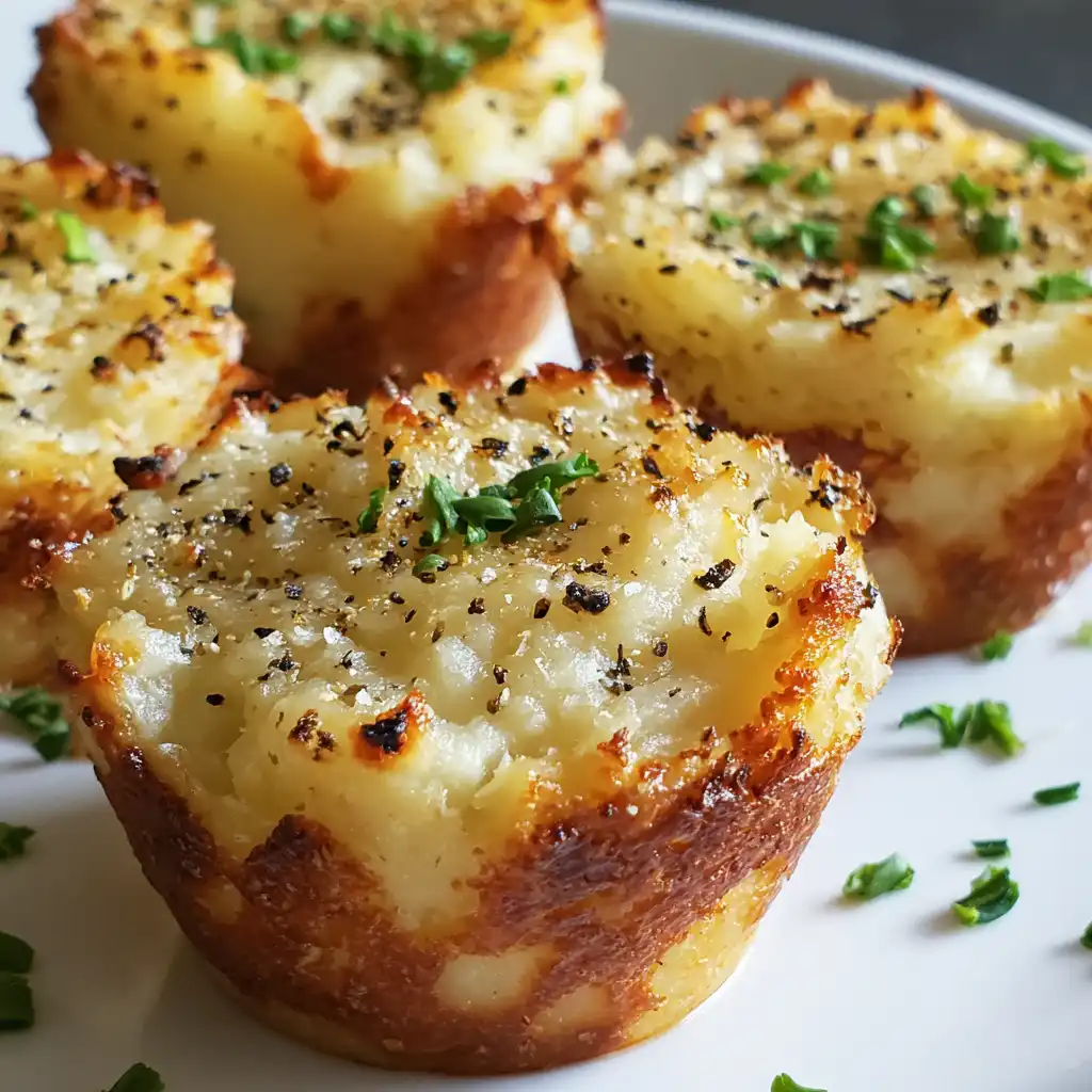 Garlic Parmesan Mashed Potato Cups