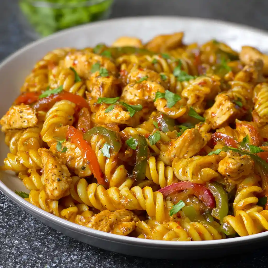 High Protein Chicken Fajita Pasta