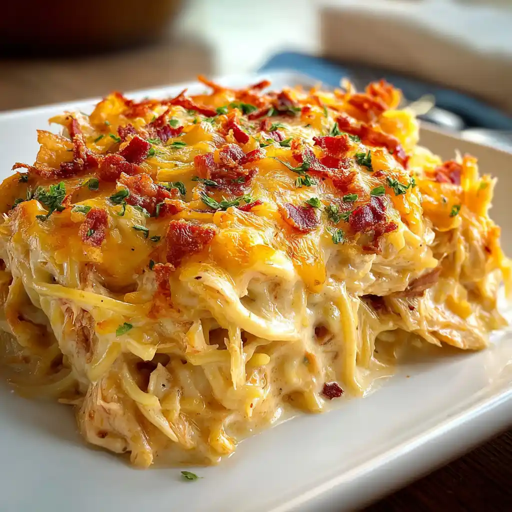 Southern Cheesy Chicken Spaghetti Bake