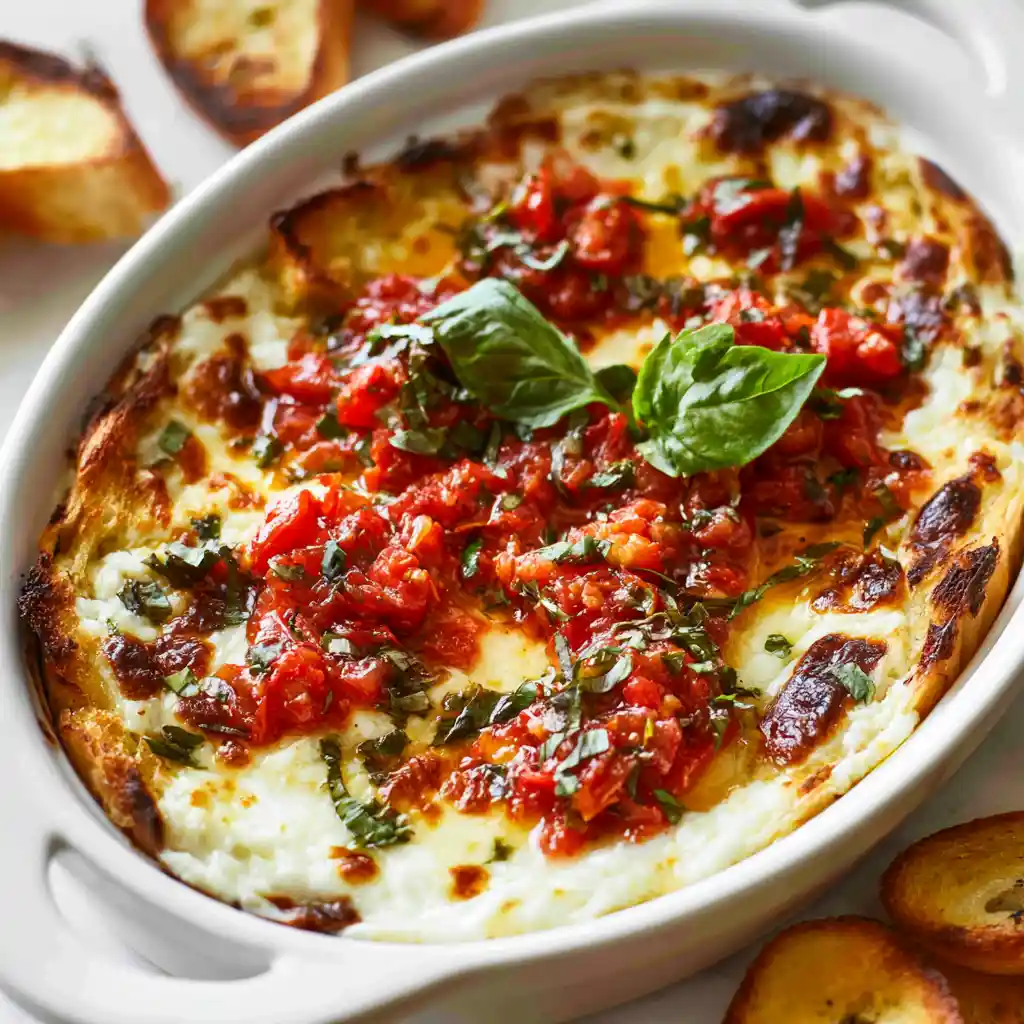 Baked Goat Cheese Bruschetta Dip
