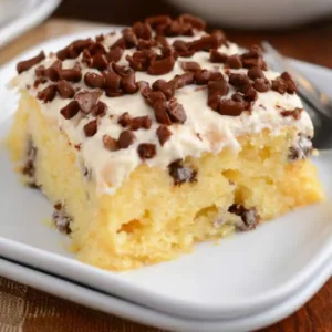 Cannoli Poke Cake