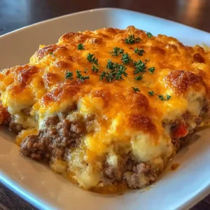 Cheddar Bay Hamburger Casserole