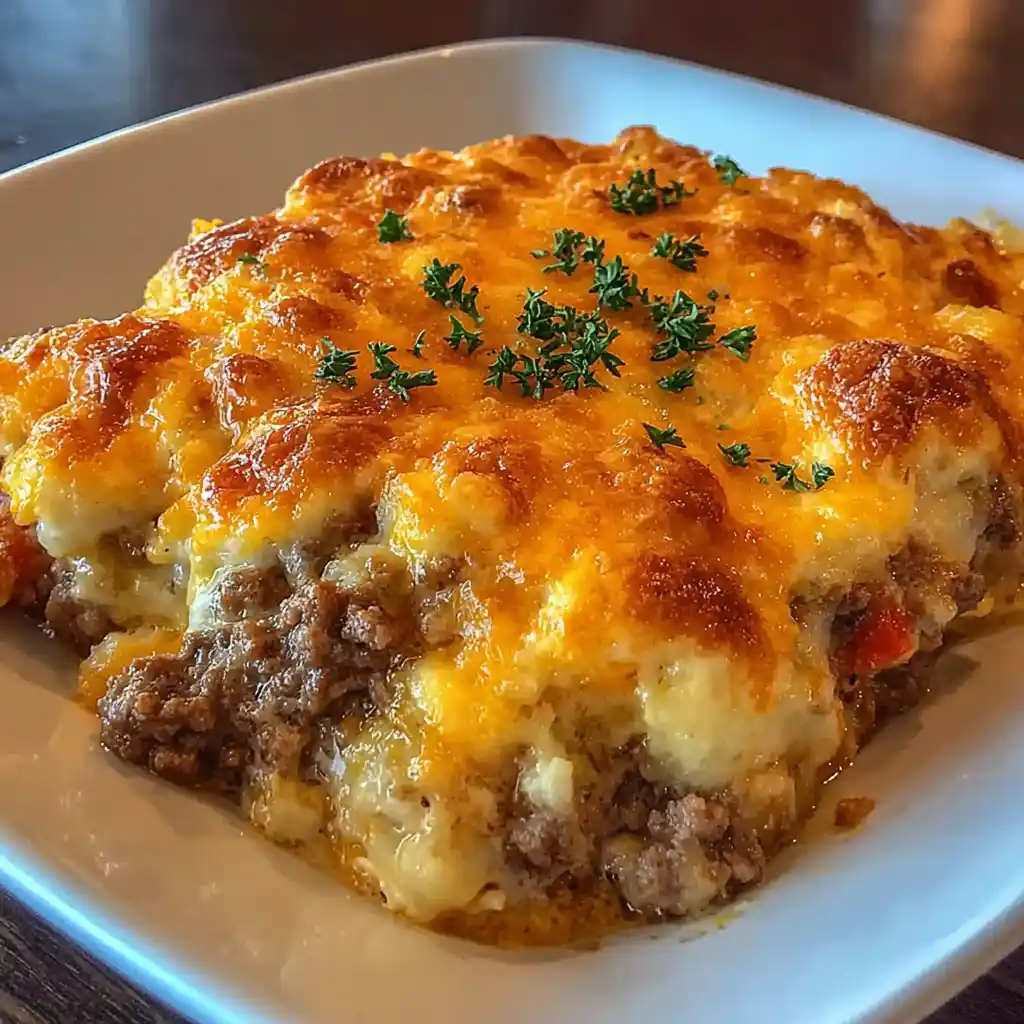 Cheddar Bay Hamburger Casserole