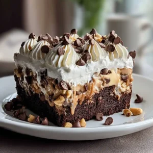 Chocolate Peanut Butter Poke Cake