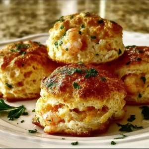 Crab Stuffed Cheddar Bay Biscuits with Lemon Butter