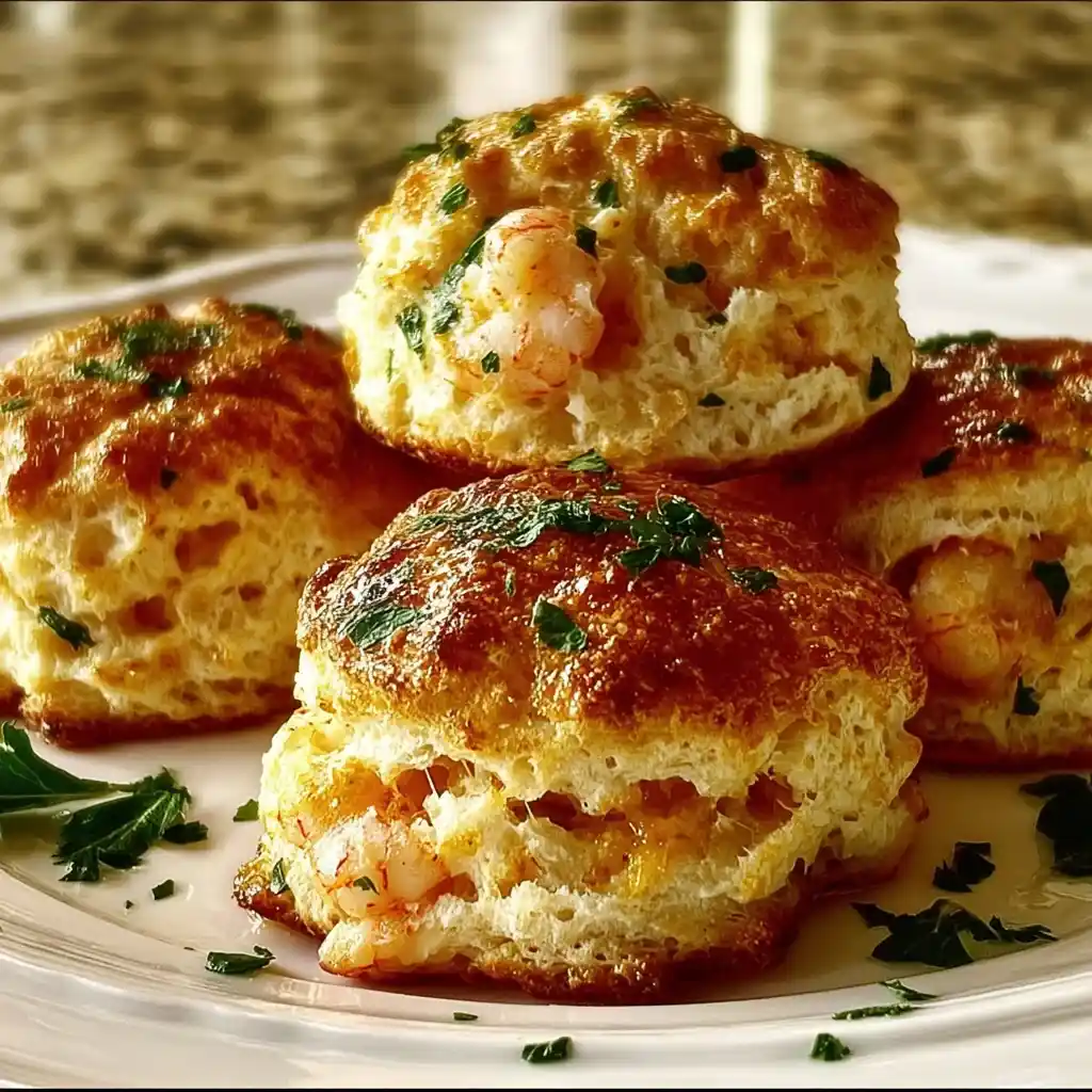 Crab Stuffed Cheddar Bay Biscuits with Lemon Butter
