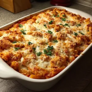 Dump Bake Chicken Parmesan Casserole