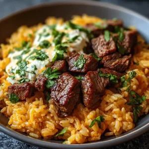 Irresistible Steak & Queso Rice