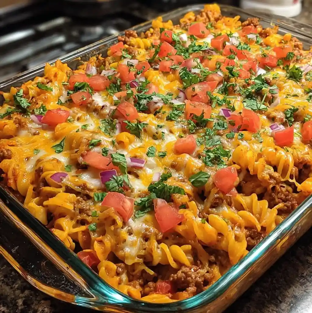 Loaded Taco Pasta Bake