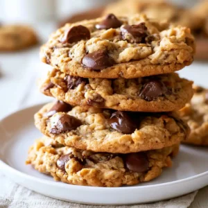 Peanut Butter Oatmeal Chocolate Chip Cookies