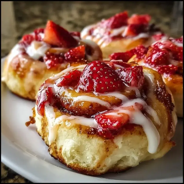 Strawberry Cheesecake Cinnamon Rolls