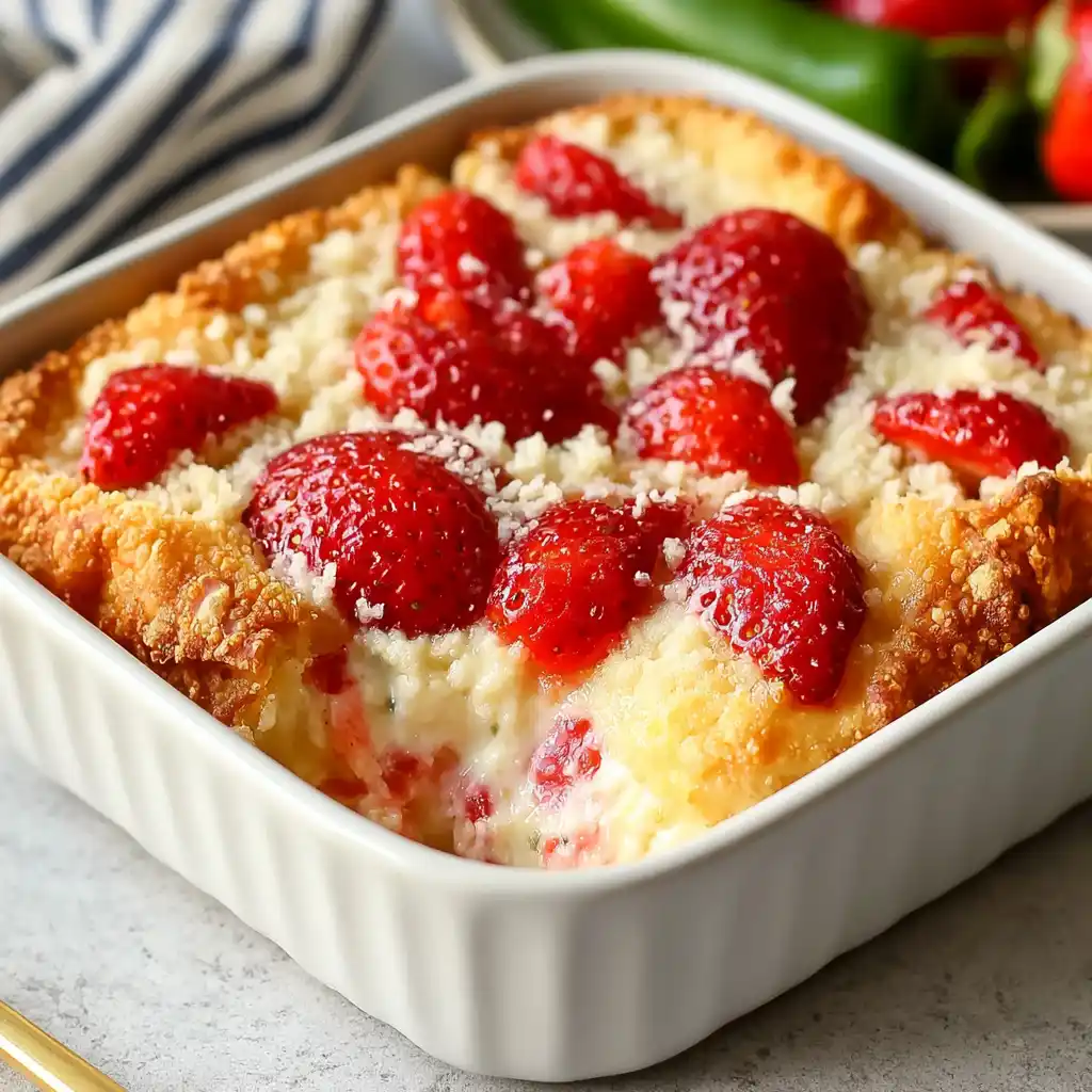 Strawberry Cheesecake Dump Cake