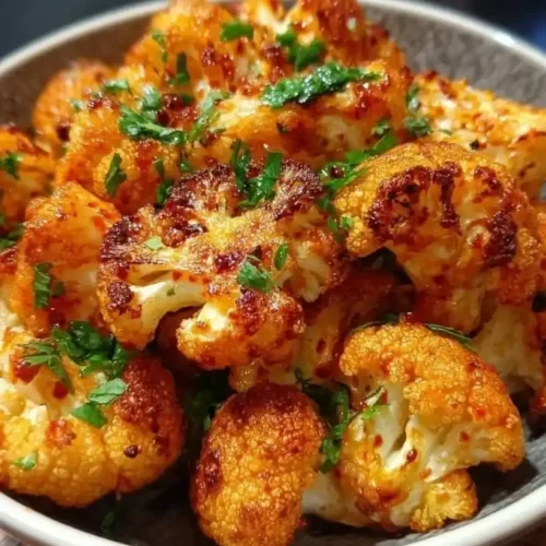 sweet and spicy baked cauliflower