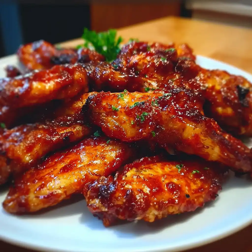 Tangy Crispy Oven-Baked Honey BBQ Chicken Wings