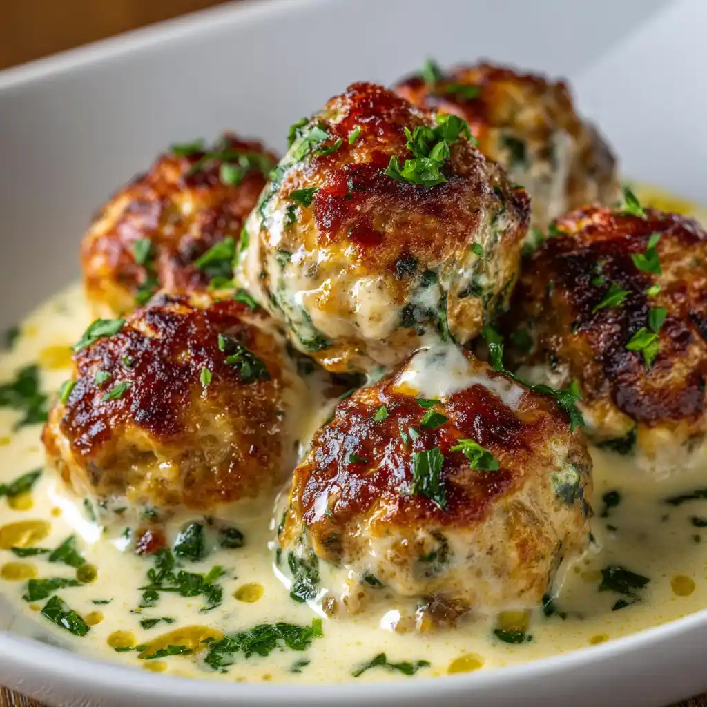 Baked Chicken Ricotta Meatballs