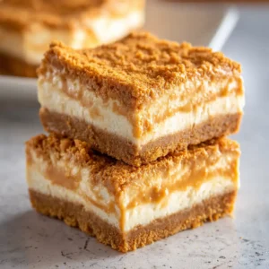 Butterscotch Graham Cracker Cheesecake Bars