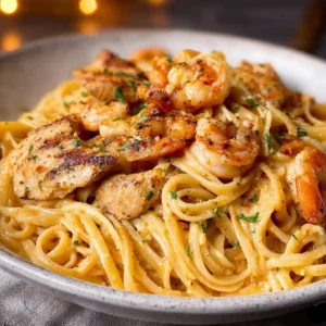 Cajun Chicken and Shrimp Pasta