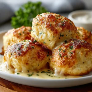 Chicken Alfredo Cheesy Puffs