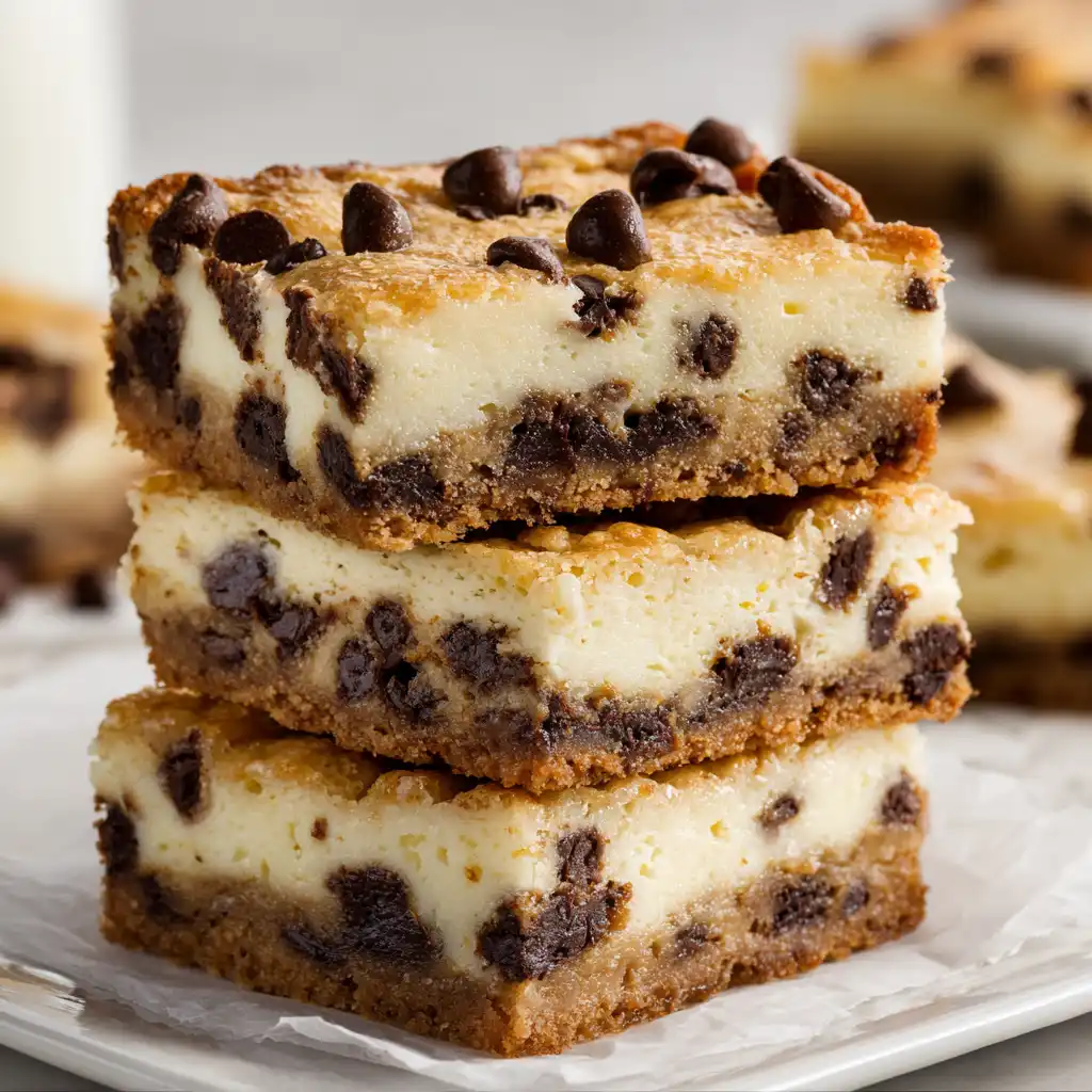 chocolate chip cheesecake bars