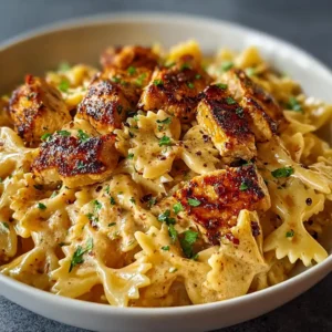 Creamy Cajun Chicken Bowtie Pasta