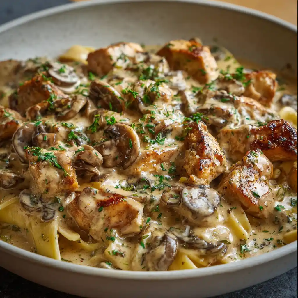 Creamy Chicken Stroganoff With Mushrooms