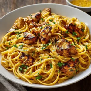 creamy cowboy butter chicken linguine