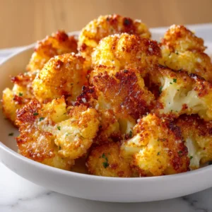 Crispy Parmesan Cauliflower Bites