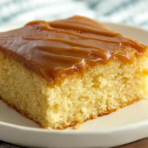 Easy Caramel Buttermilk Sheet Cake