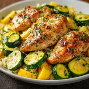 Easy Chicken Breast with Zucchini and Squash