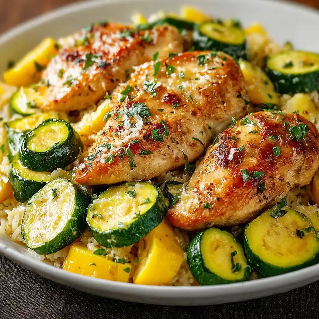 Easy Chicken Breast with Zucchini and Squash