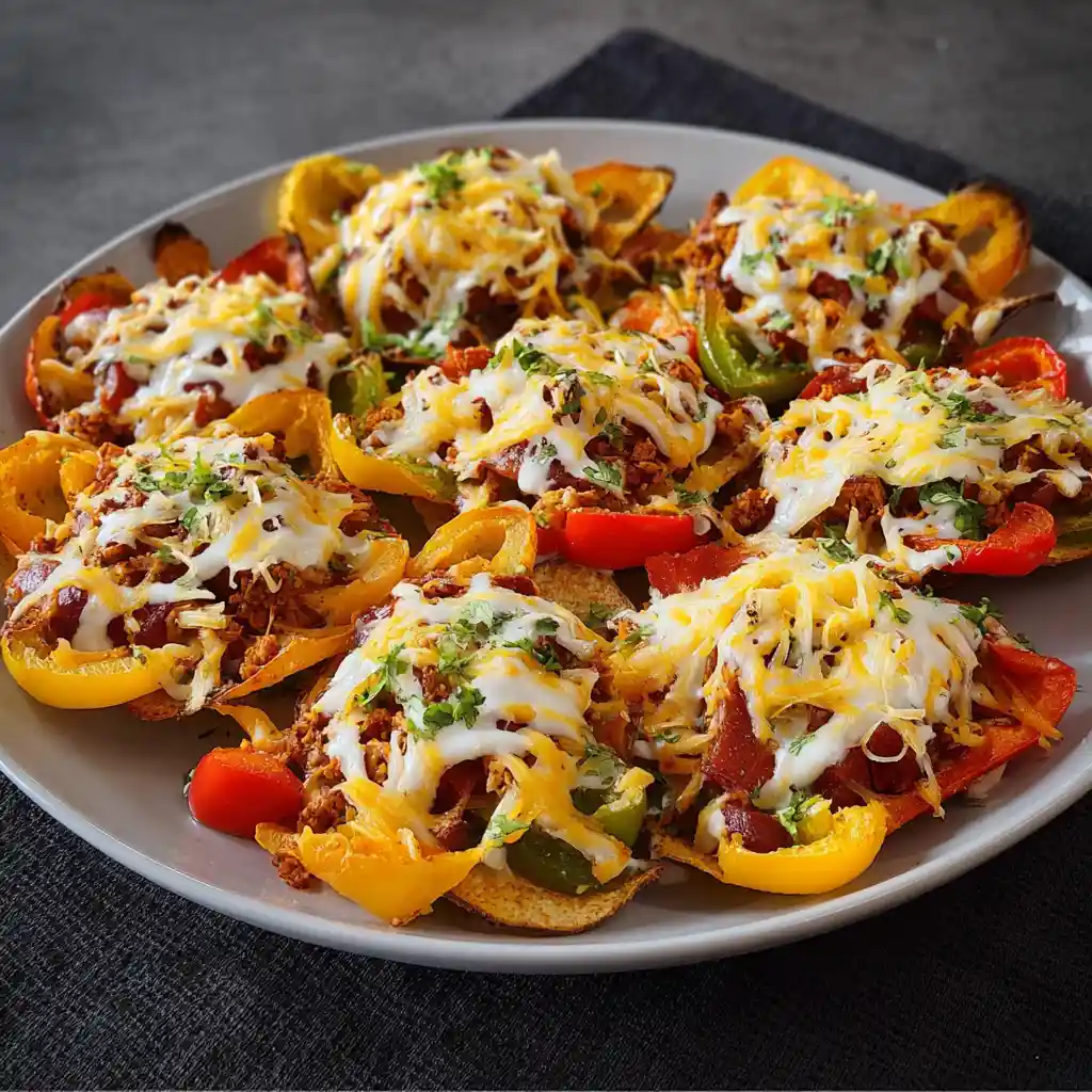 loaded bell pepper nachos