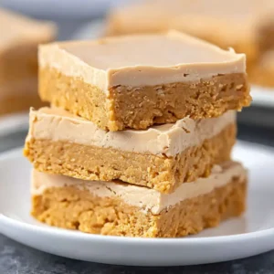 no bake double peanut butter bars