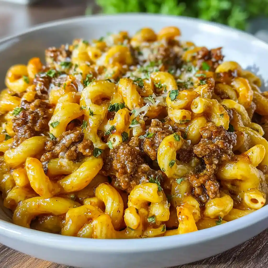 one pan cheeseburger macaroni