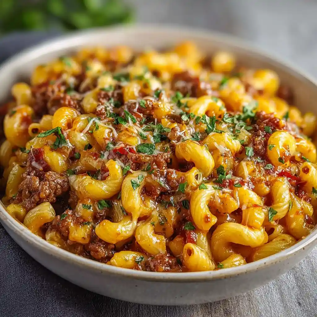 One-Pan Cheeseburger Macaroni