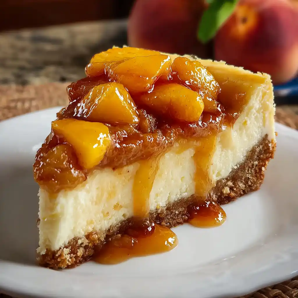 Peach Cobbler Cheesecake