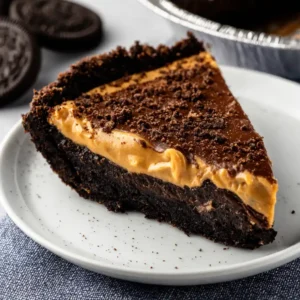 Peanut Butter Brownie Pie
