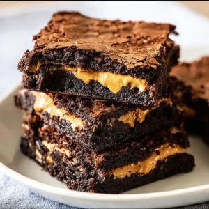 Peanut Butter Stuffed Brownies