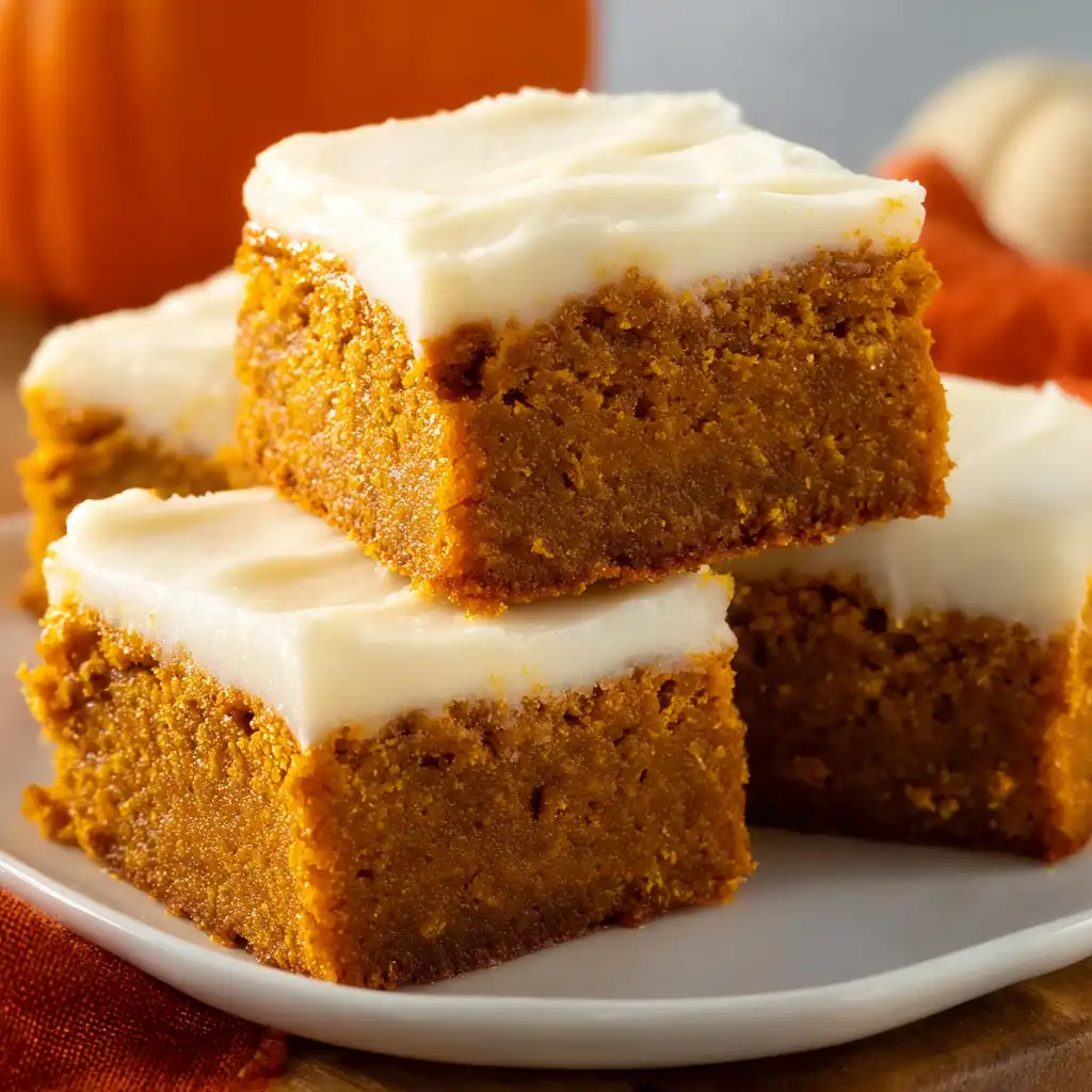 Pumpkin Bars with Cream Cheese Frosting