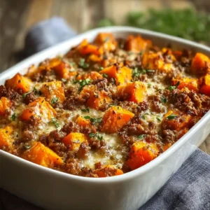 Sweet Potato and Ground Turkey Bake