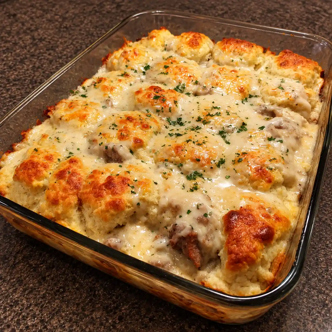Biscuits Gravy Casserole