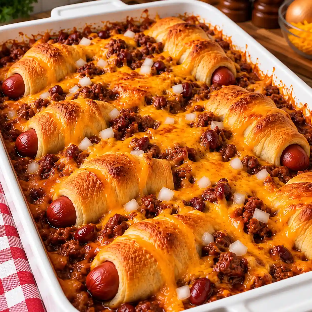 Chili Cheese Dog Casserole