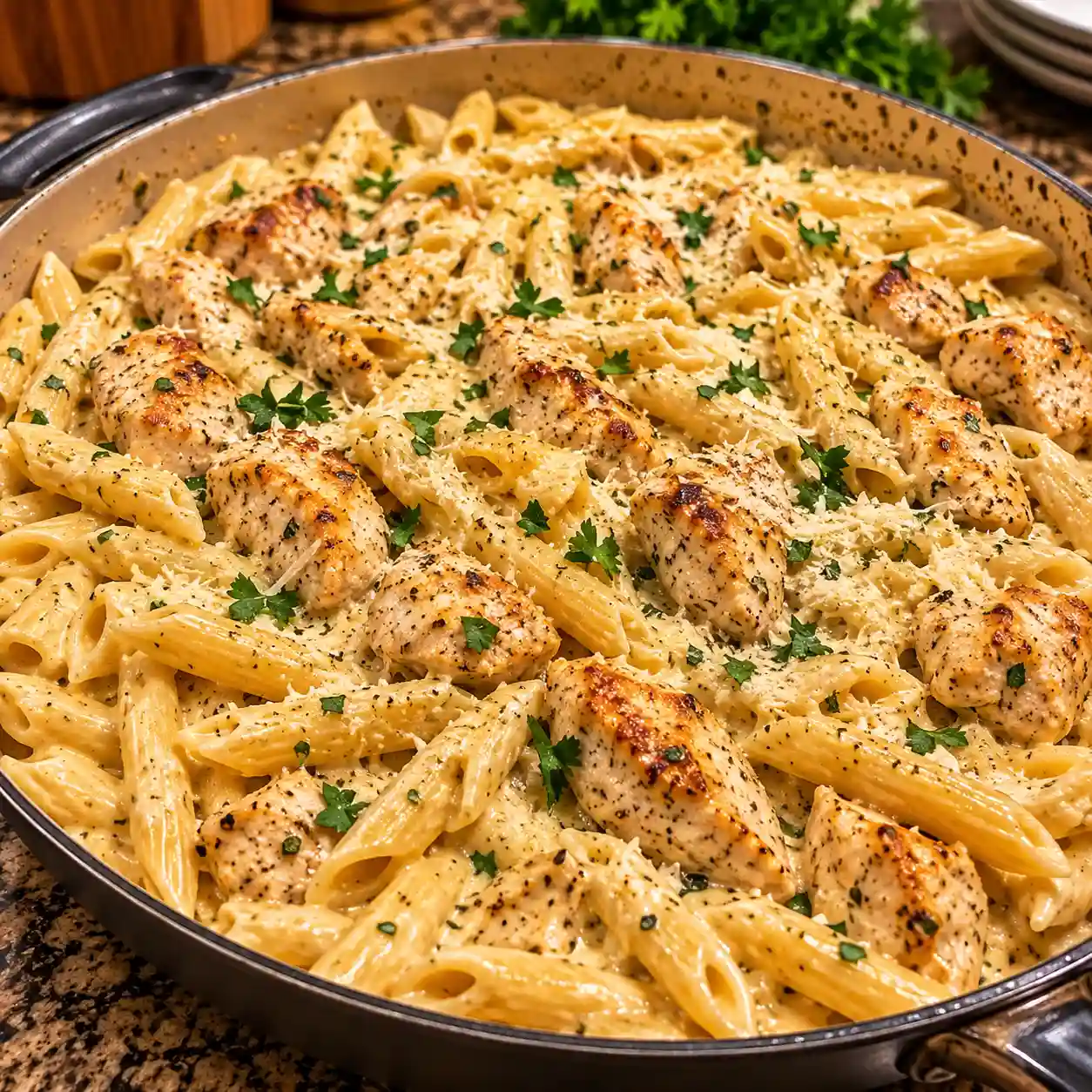 Creamy Parmesan Chicken Penne