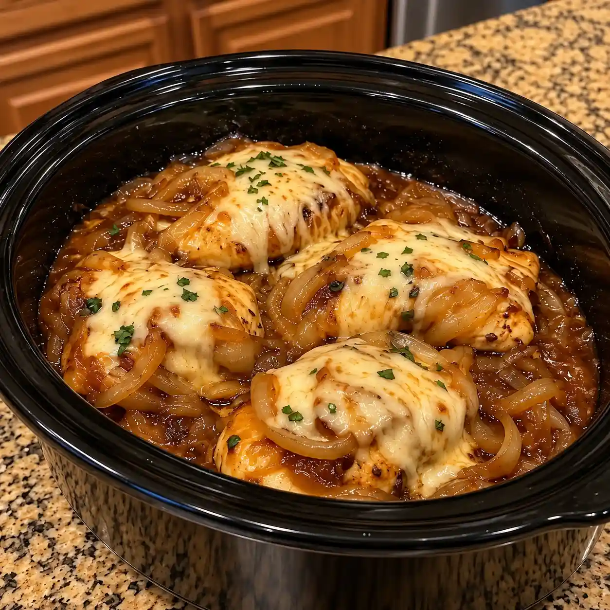Crock Pot French Onion Chicken
